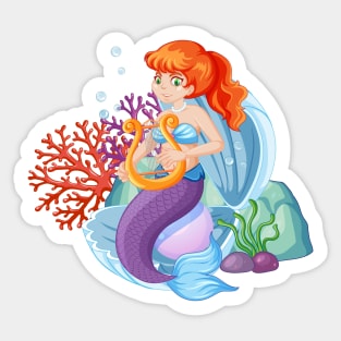 Mermaid Cartoon Sticker